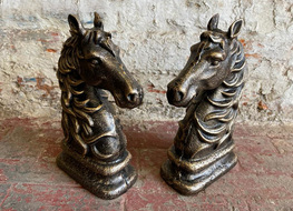 Horse head bookends